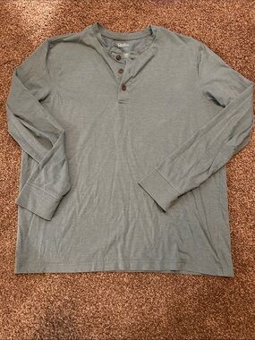 Croft & Barrow Long-Sleeve Henley Shirt, Size L